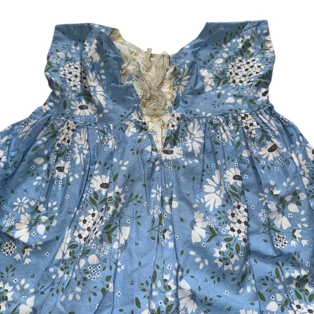Handmade Girls dress size 3T 4T spring summer dress reversible
